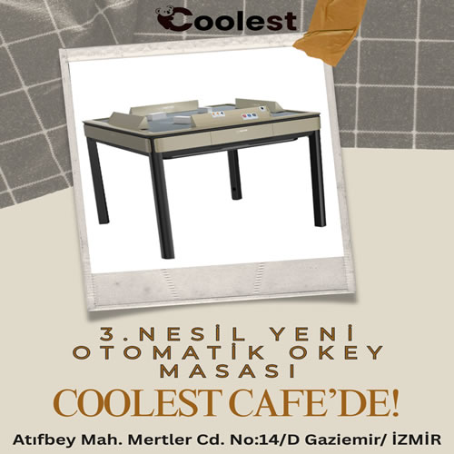 Gaziemir�de Okey Keyfi Art�yor: Coolest Cafe�ye 3. Nesil Otomatik Okey Masas� Geliyor